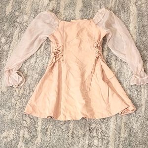Long sleeve cute mini dress